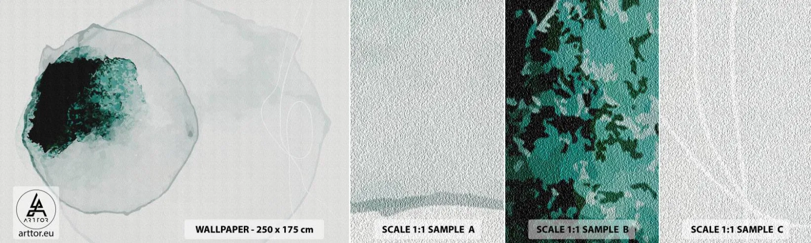 Fotobehang Staaltje Standard Eco - In een druppel water - Modern, Minimalistisch, Abstractie - 100x30 cm