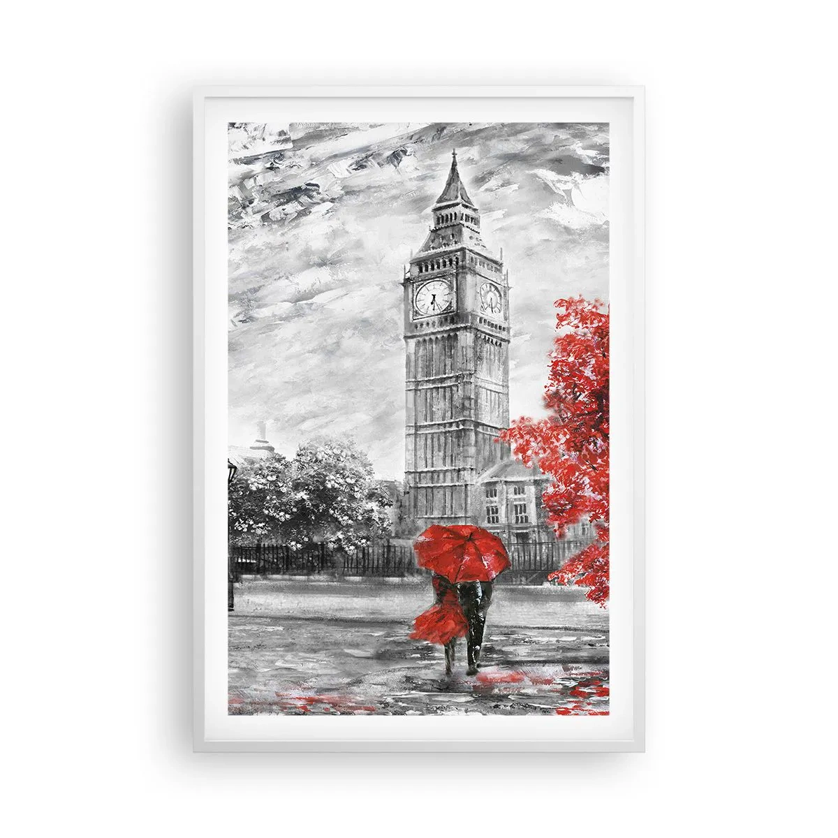 Poster in een witte lijst - Een spannende dag - 61x91 cm