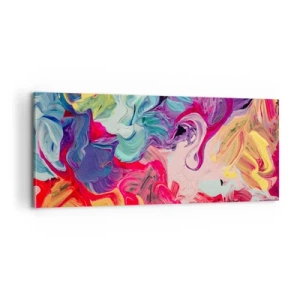 Schilderen op canvas - De geboorte van kleuren - 100x40 cm