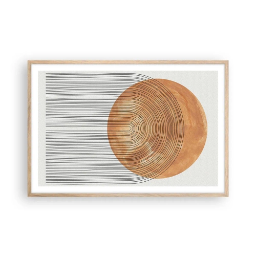 Een poster in een licht eiken lijst - Zonnige compositie - 91x61 cm