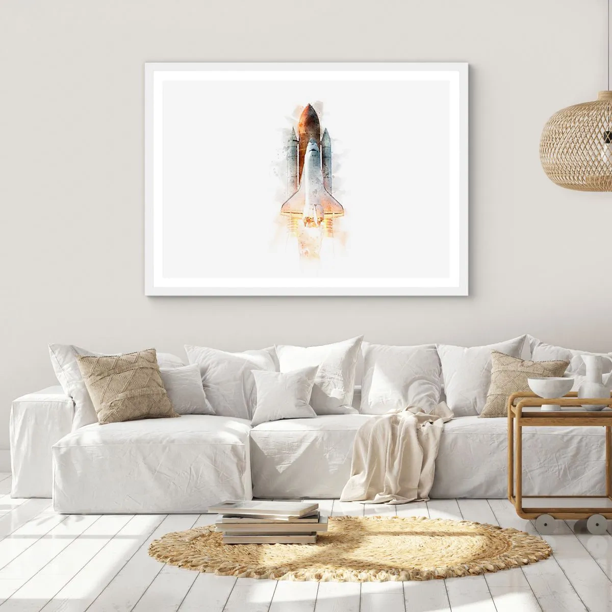 Poster in een witte lijst - Ontdekkingsreizigers, aan de slag - 50x40 cm