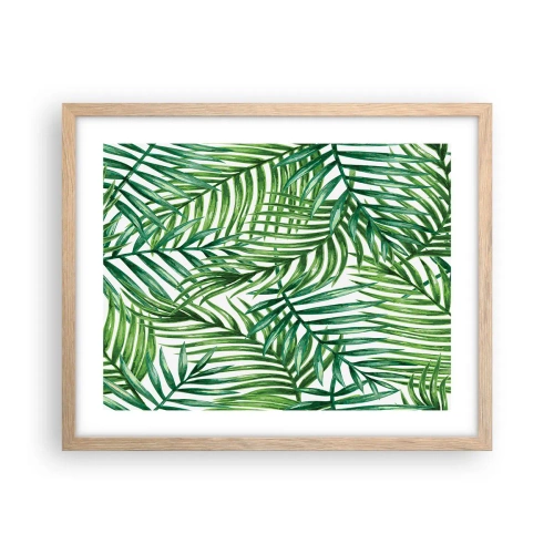 Een poster in een licht eiken lijst - Onder de groene luifel - 50x40 cm