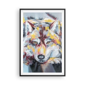 Poster in een zwarte lijst - Gemoedsrust onder dierbaren - 61x91 cm