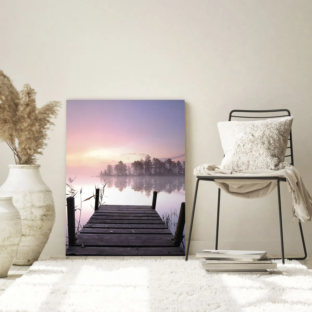 Schilderen op glas - Van de lila mist... - 50x70 cm