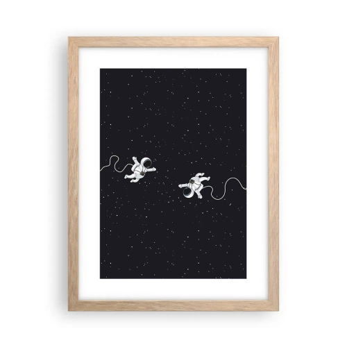 Een poster in een licht eiken lijst - Kosmische dans - 30x40 cm