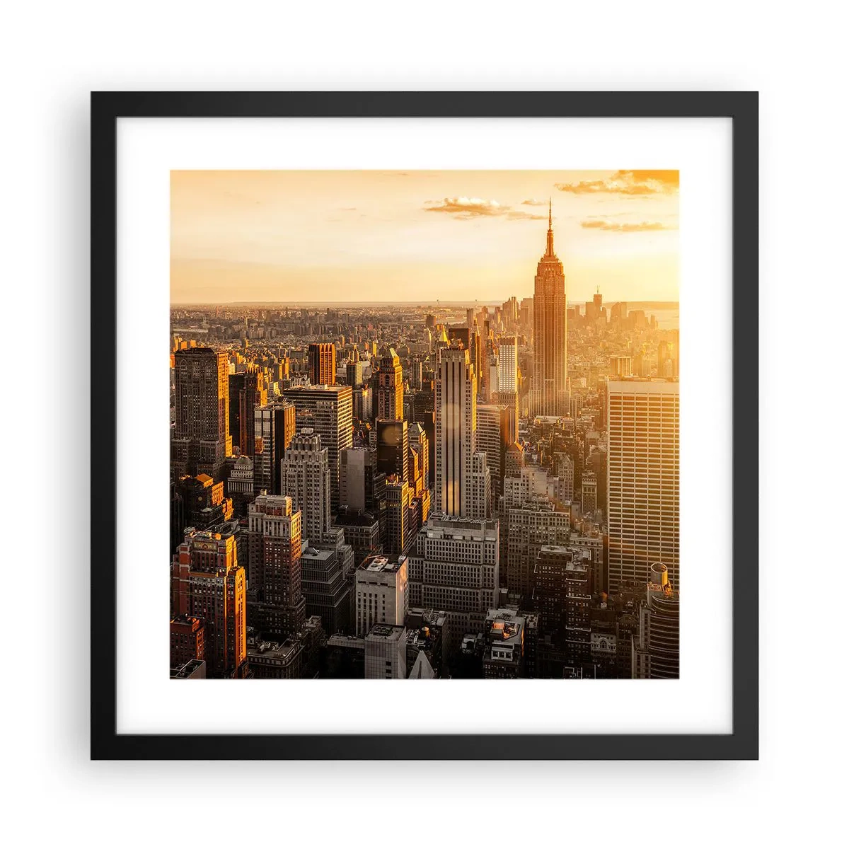Poster in een zwarte lijst - Groeien in de zon - 40x40 cm