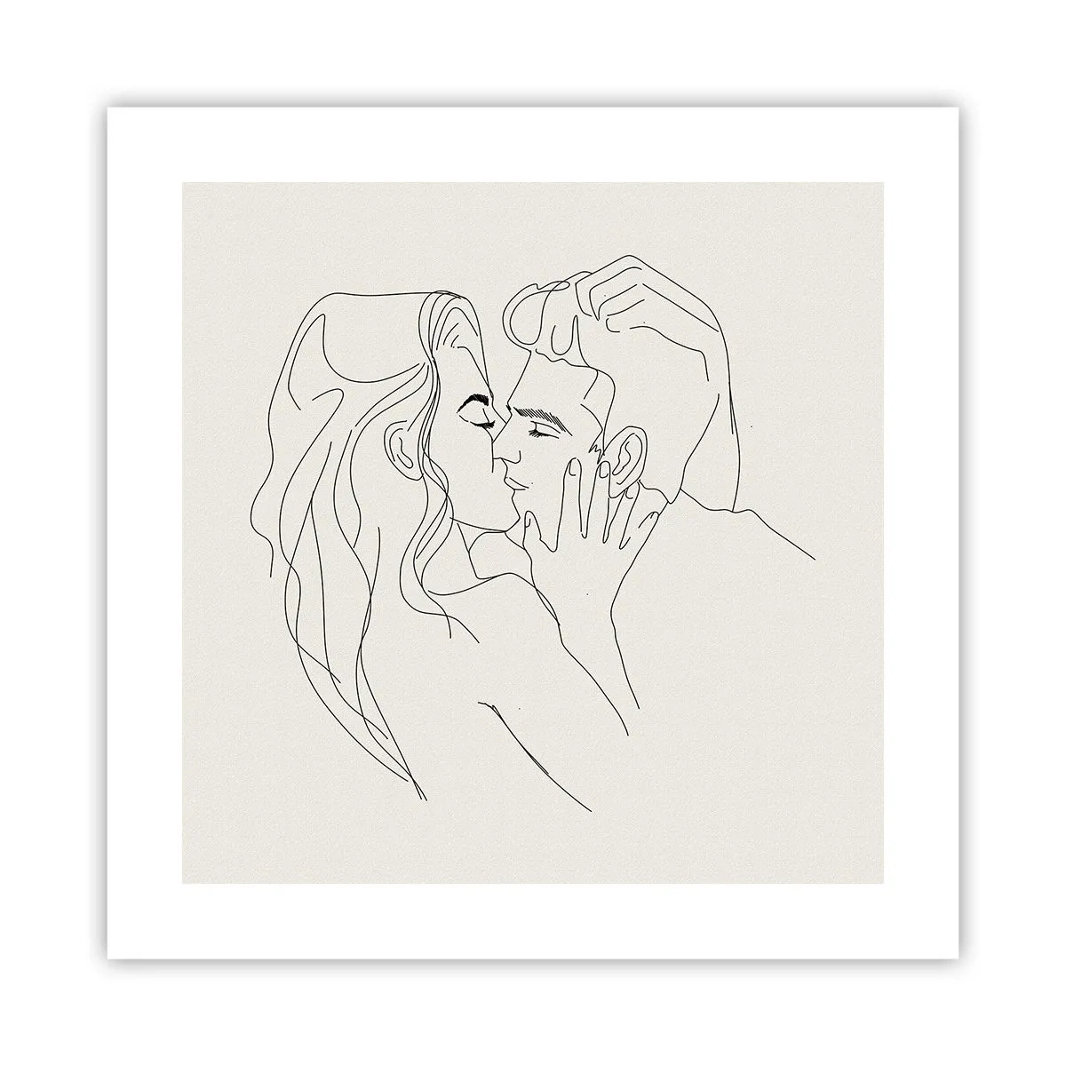 Poster - Verstrikt in gevoel - 40x40 cm