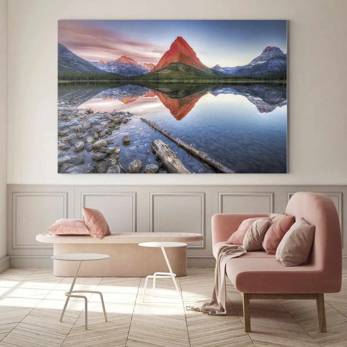 Schilderen op glas - Warmte en koude - 120x80 cm