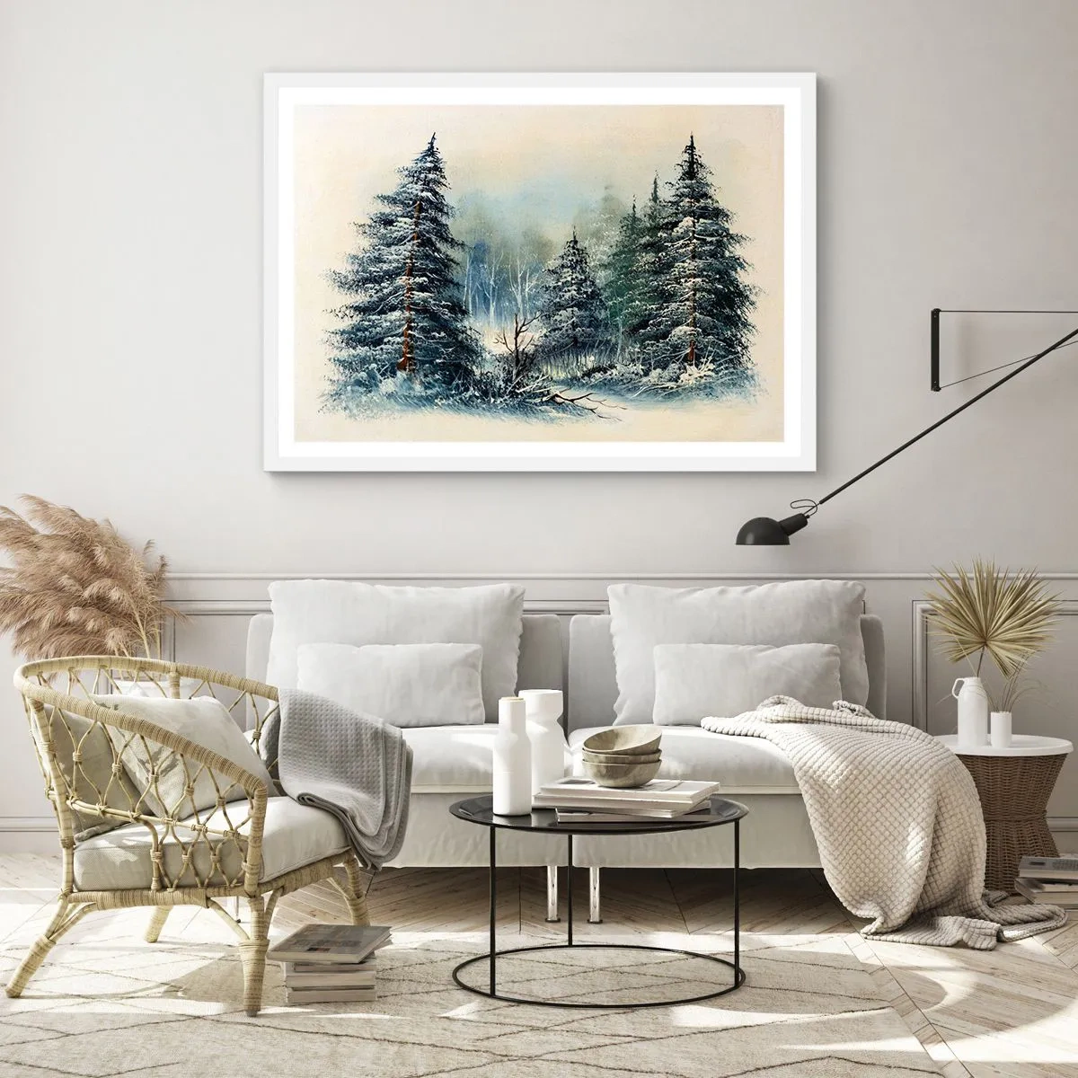 Poster in een witte lijst - Klaar voor kerst - 100x70 cm