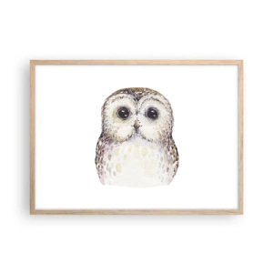 Een poster in een licht eiken lijst - Kijk in mijn ogen - 70x50 cm