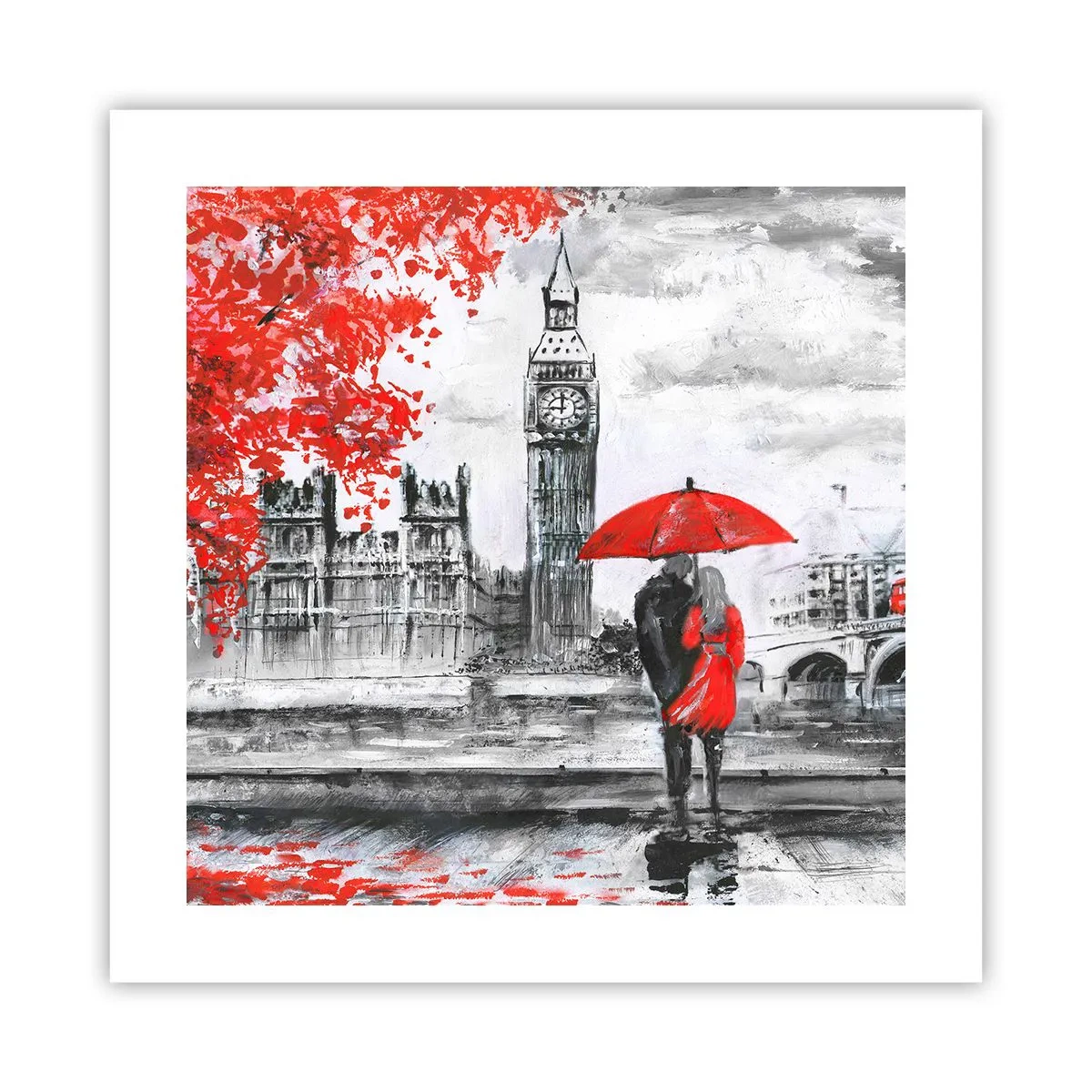 Poster - Verliefd op Londen - 40x40 cm