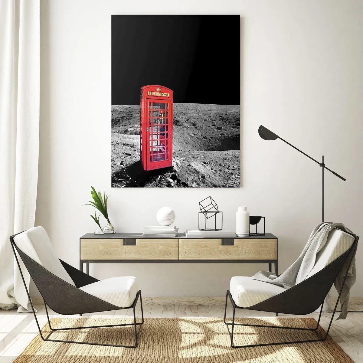 Schilderen op glas - Een kosmische grap - 50x70 cm