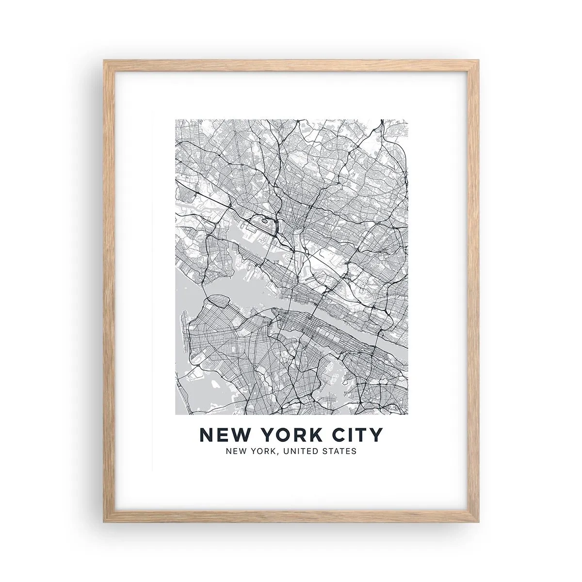 Een poster in een licht eiken lijst - De anatomie van een metropool - 40x50 cm