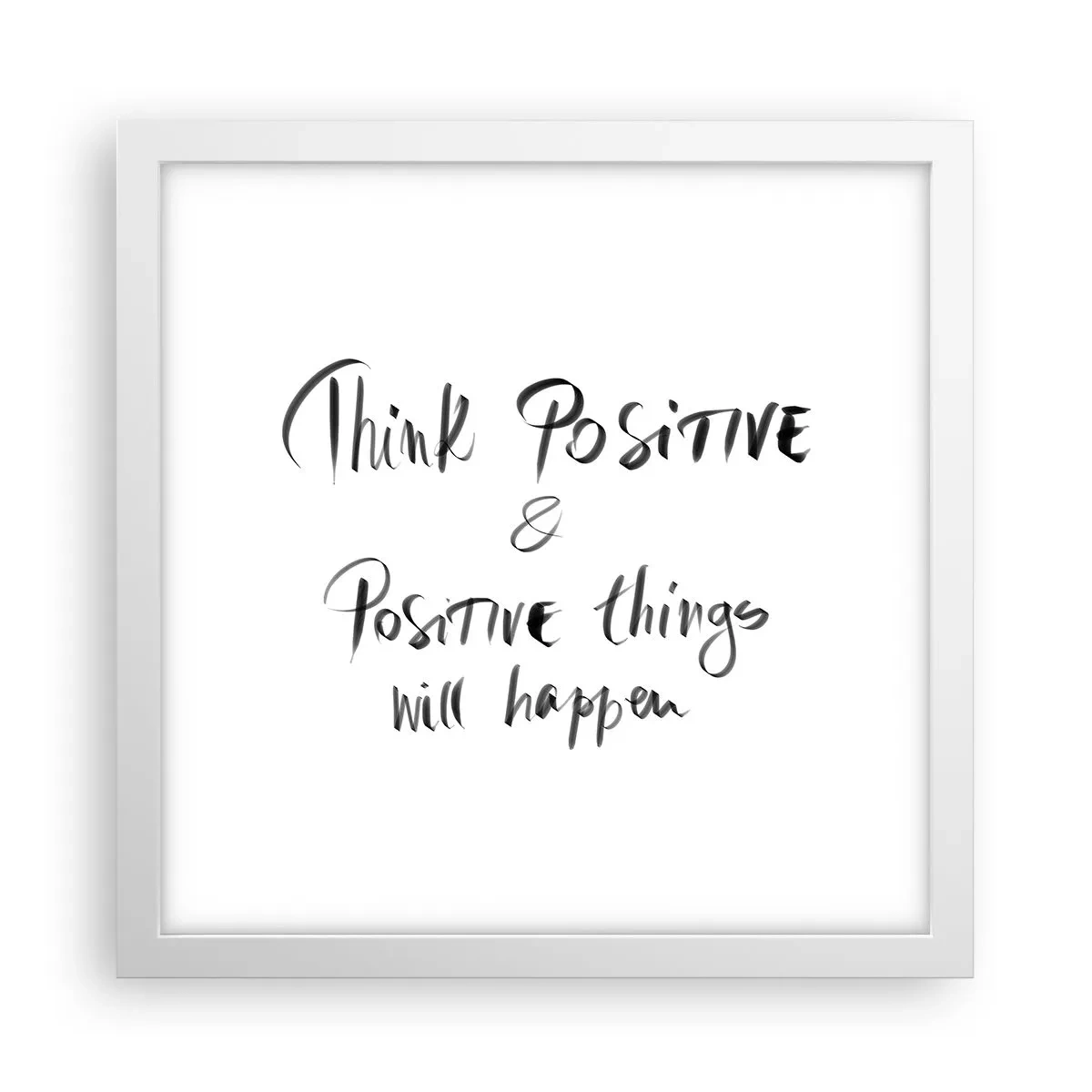 Poster in een witte lijst - Hoe leef je het leven? - 30x30 cm