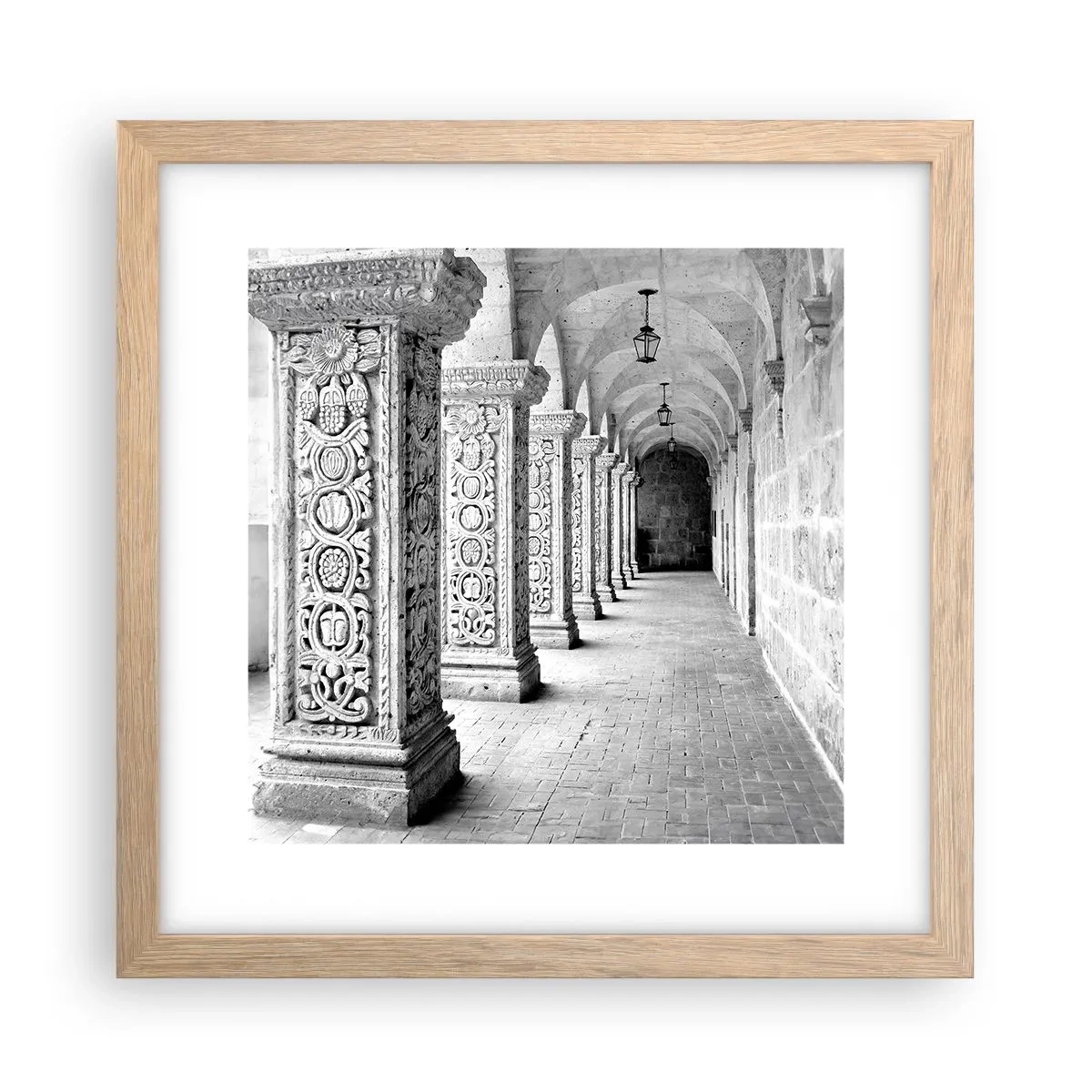 Een poster in een licht eiken lijst - En waar naar toe….? - 30x30 cm