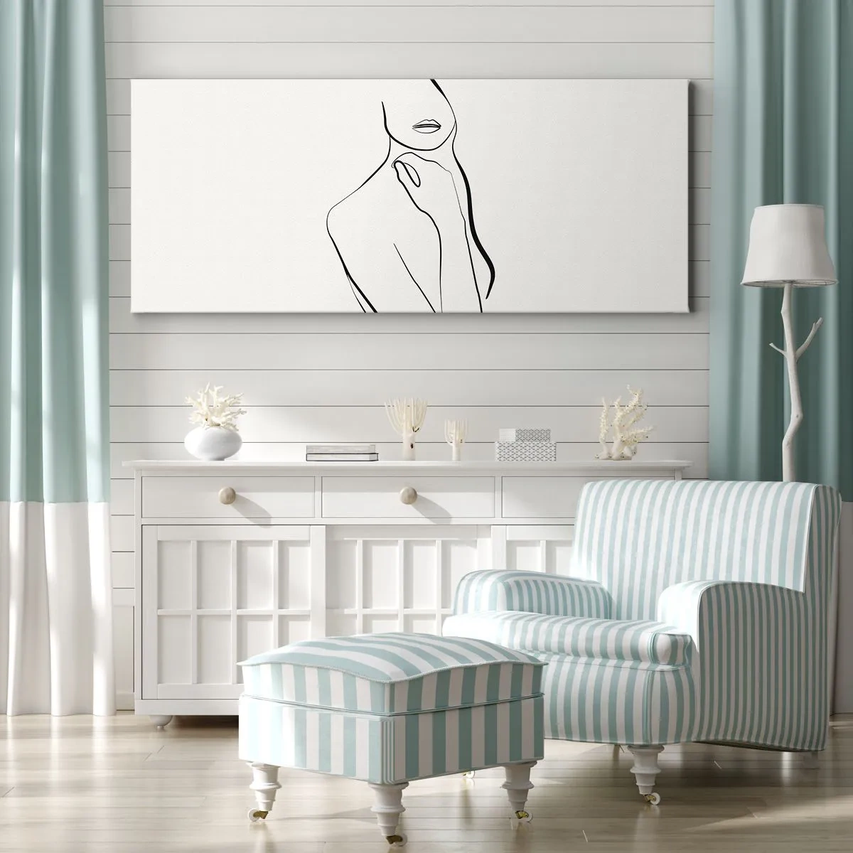 Schilderen op canvas - Een golf van melancholie - 160x50 cm