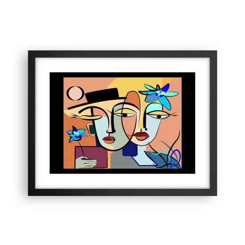 Poster in een zwarte lijst - Picasso's randez-vous - 40x30 cm
