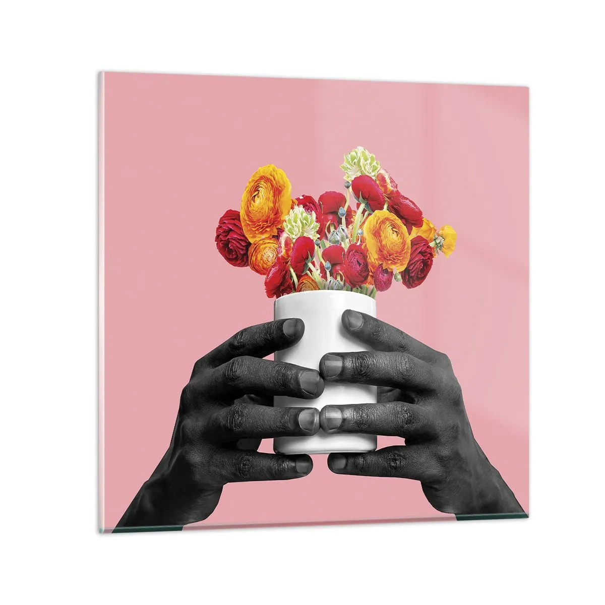 Schilderen op glas - De apotheose van het leven - 70x70 cm