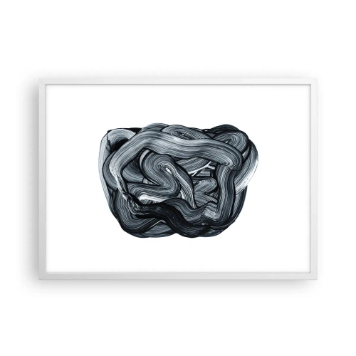 Poster in een witte lijst - Het is niet zo eenvoudig - 70x50 cm