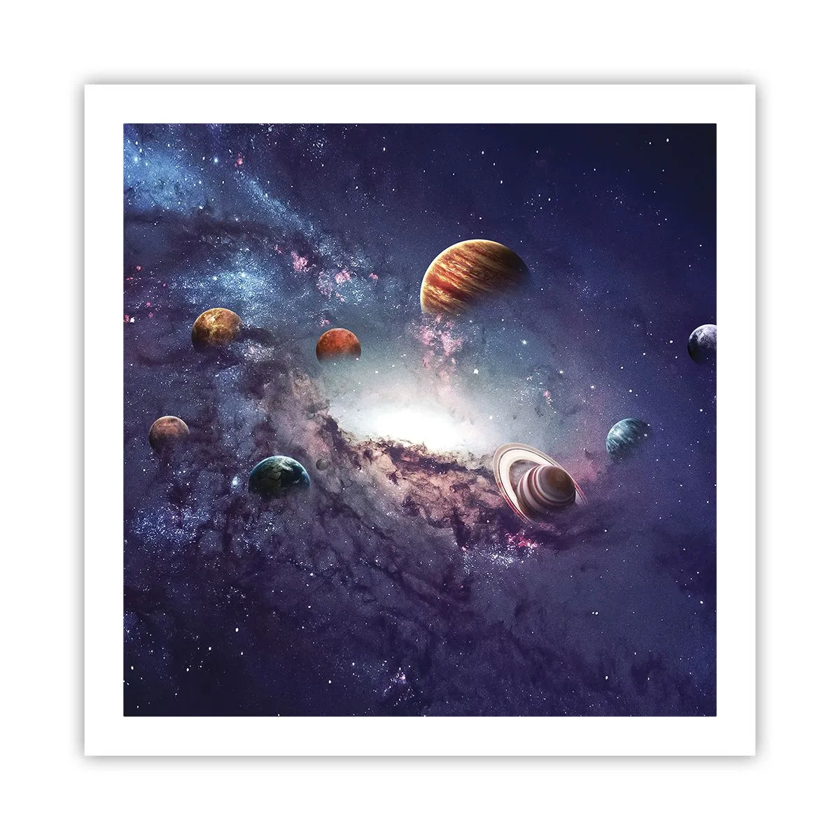 Poster - Zonne-dans systeem - 60x60 cm
