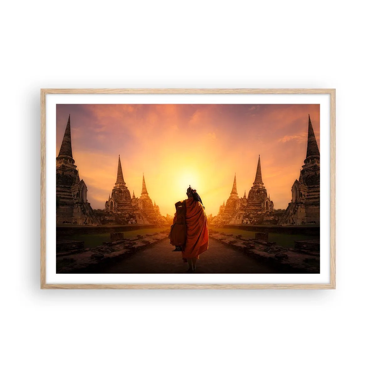 Een poster in een licht eiken lijst - In vrede voor de eeuwigheid - 91x61 cm