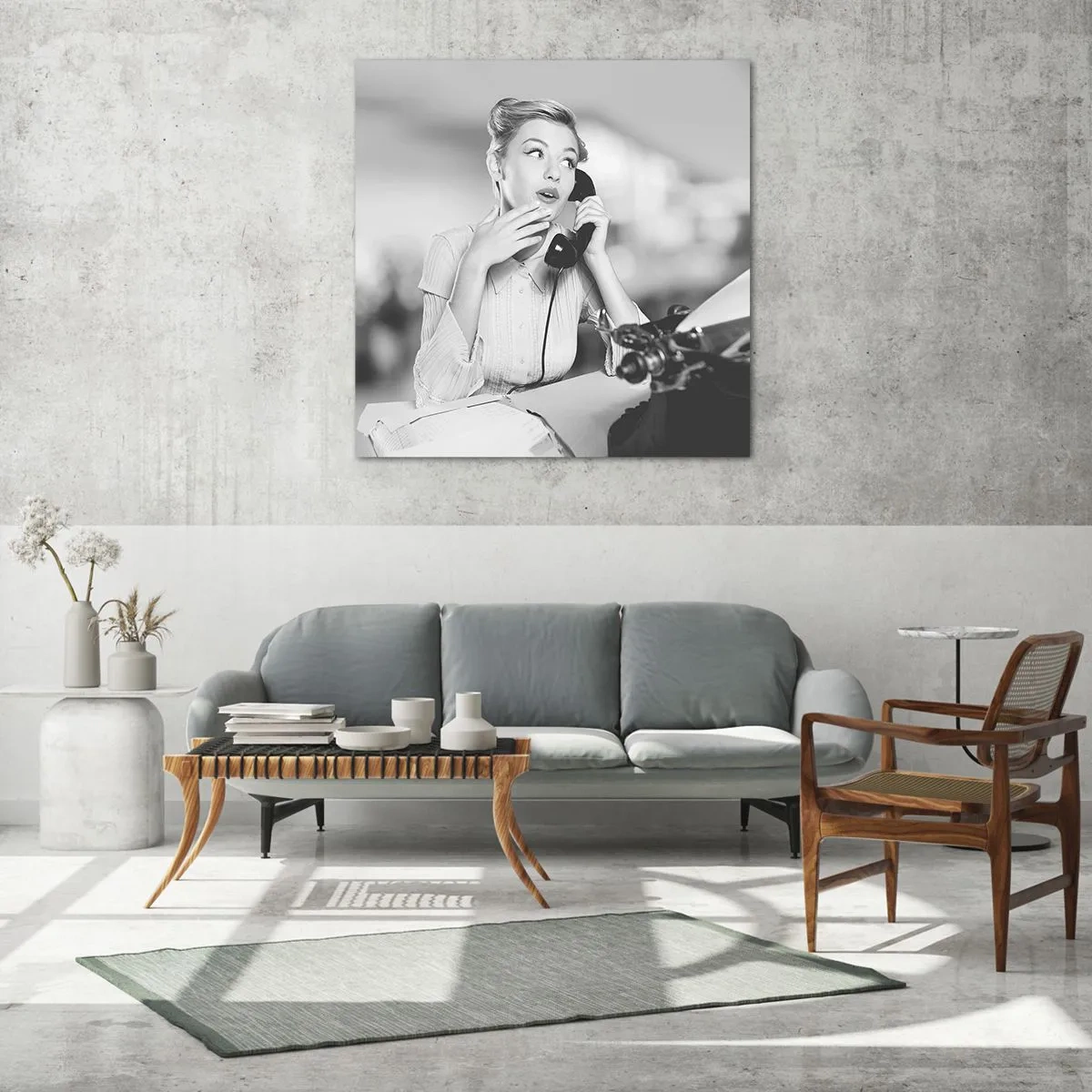 Schilderen op glas - Hallo, het zijn de jaren 50. - 30x30 cm