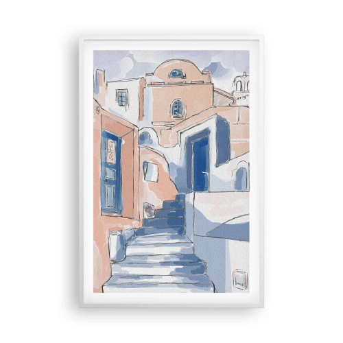 Poster in een witte lijst - Exotische stad - 61x91 cm
