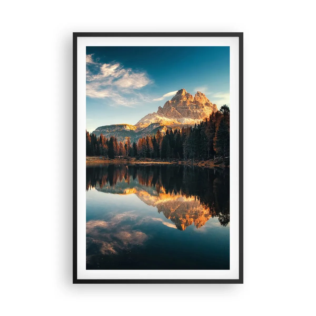 Poster in een zwarte lijst - Dubbel landschap - 61x91 cm