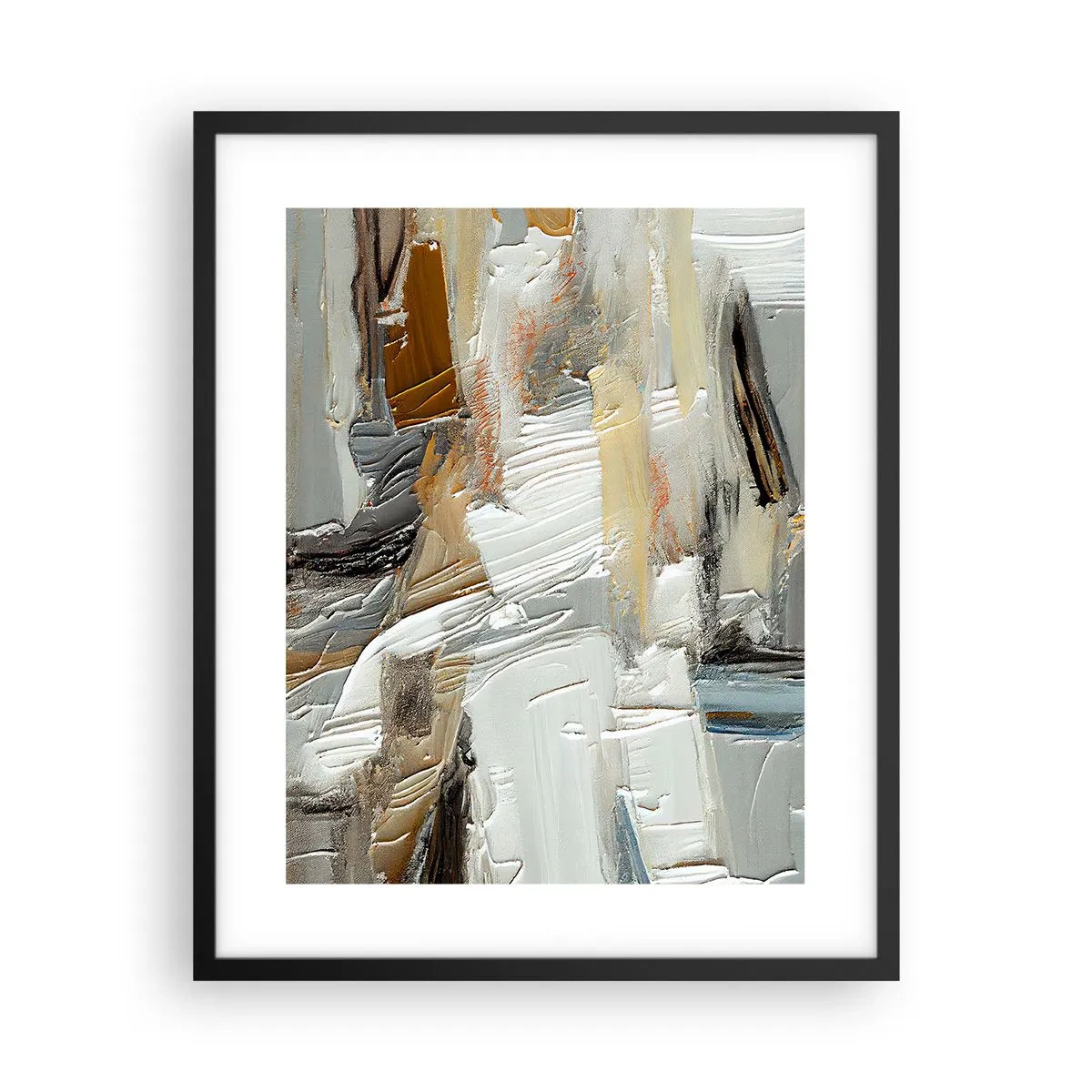 Poster in een zwarte lijst - Kleurrijke lagen - 40x50 cm