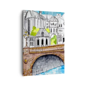 Schilderen op canvas - De stad als geschilderd - 50x70 cm