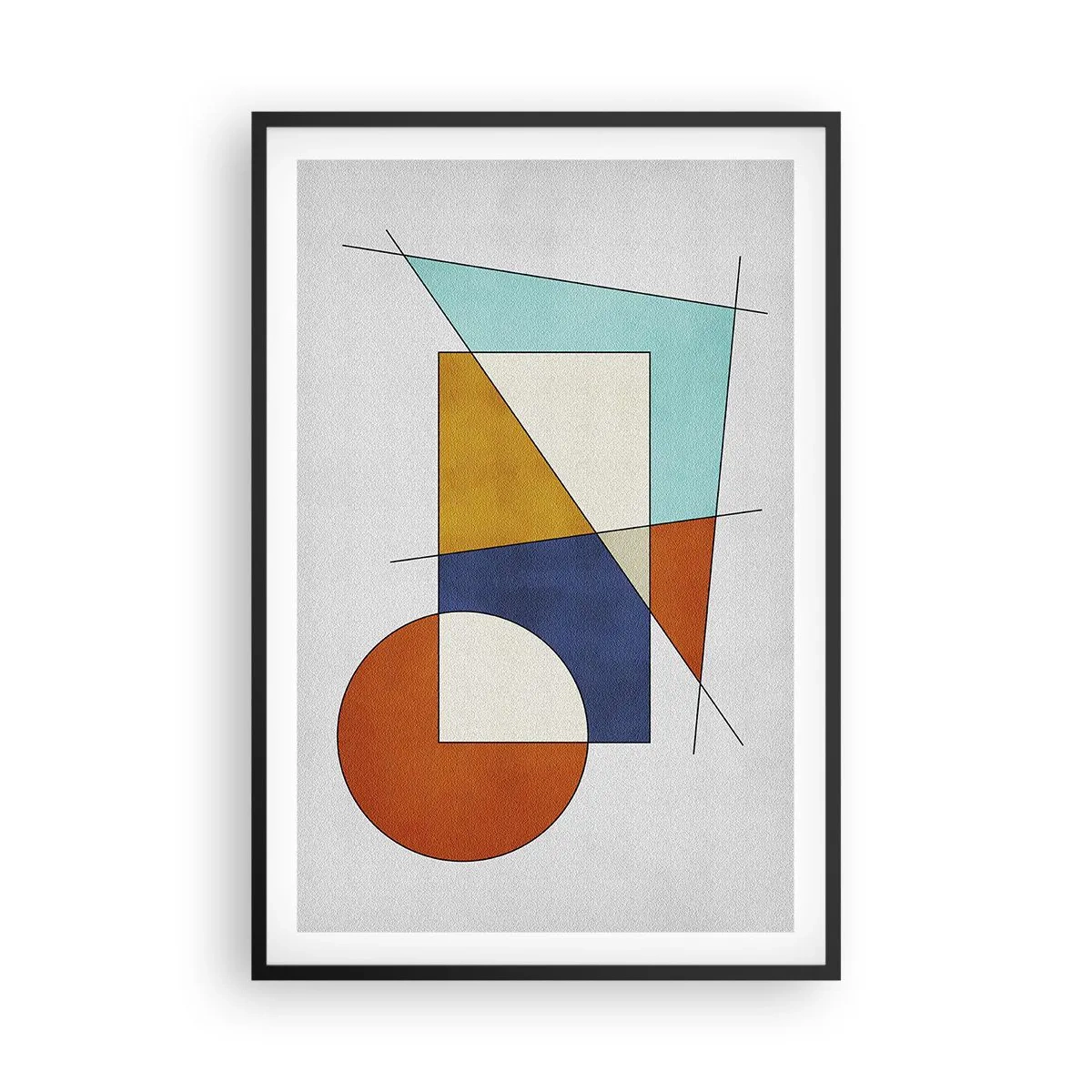 Poster in een zwarte lijst - Abstractie: modernistisch plezier - 61x91 cm