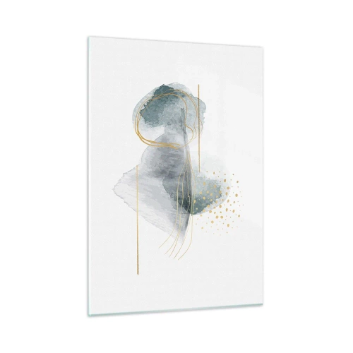 Schilderen op glas - Over de relatie tussen grijs en goud - 50x70 cm