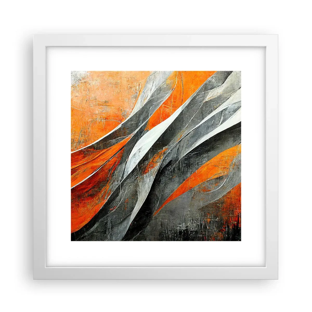 Poster in een witte lijst - Hitte en koude - 30x30 cm