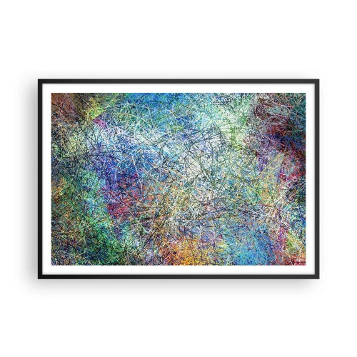 Poster in een zwarte lijst - Het is niet zo eenvoudig - 100x70 cm