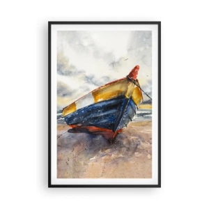 Poster in een zwarte lijst - Rust aan de kust - 61x91 cm