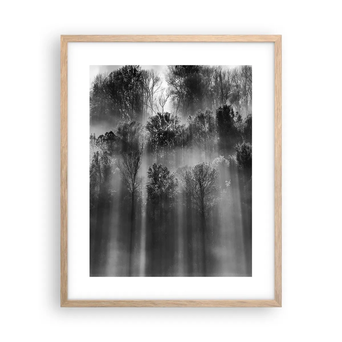 Een poster in een licht eiken lijst - In stromen van licht - 40x50 cm