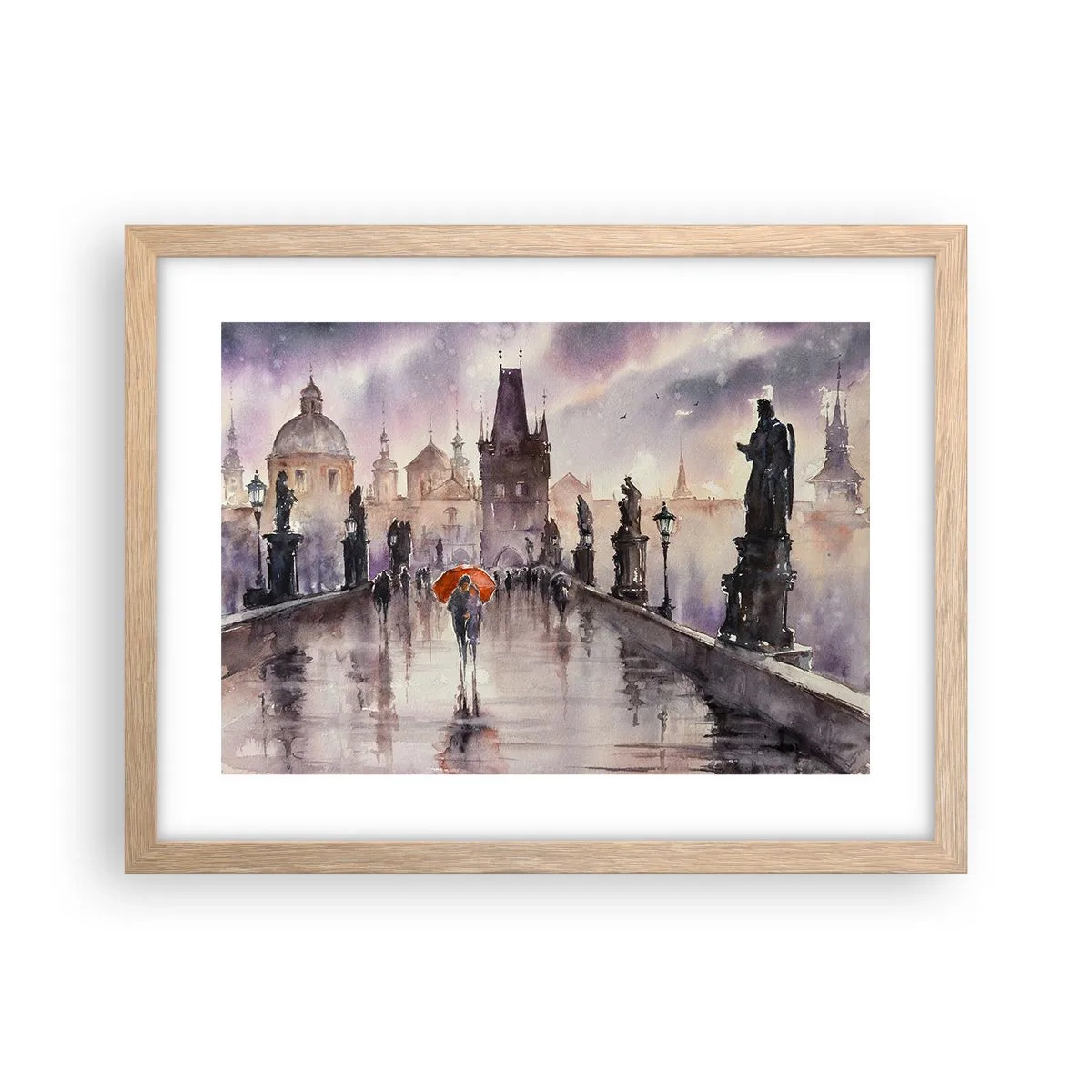 Een poster in een licht eiken lijst - Mensen veranderen niet - 40x30 cm