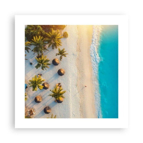Poster - Welkom in het paradijs - 40x40 cm