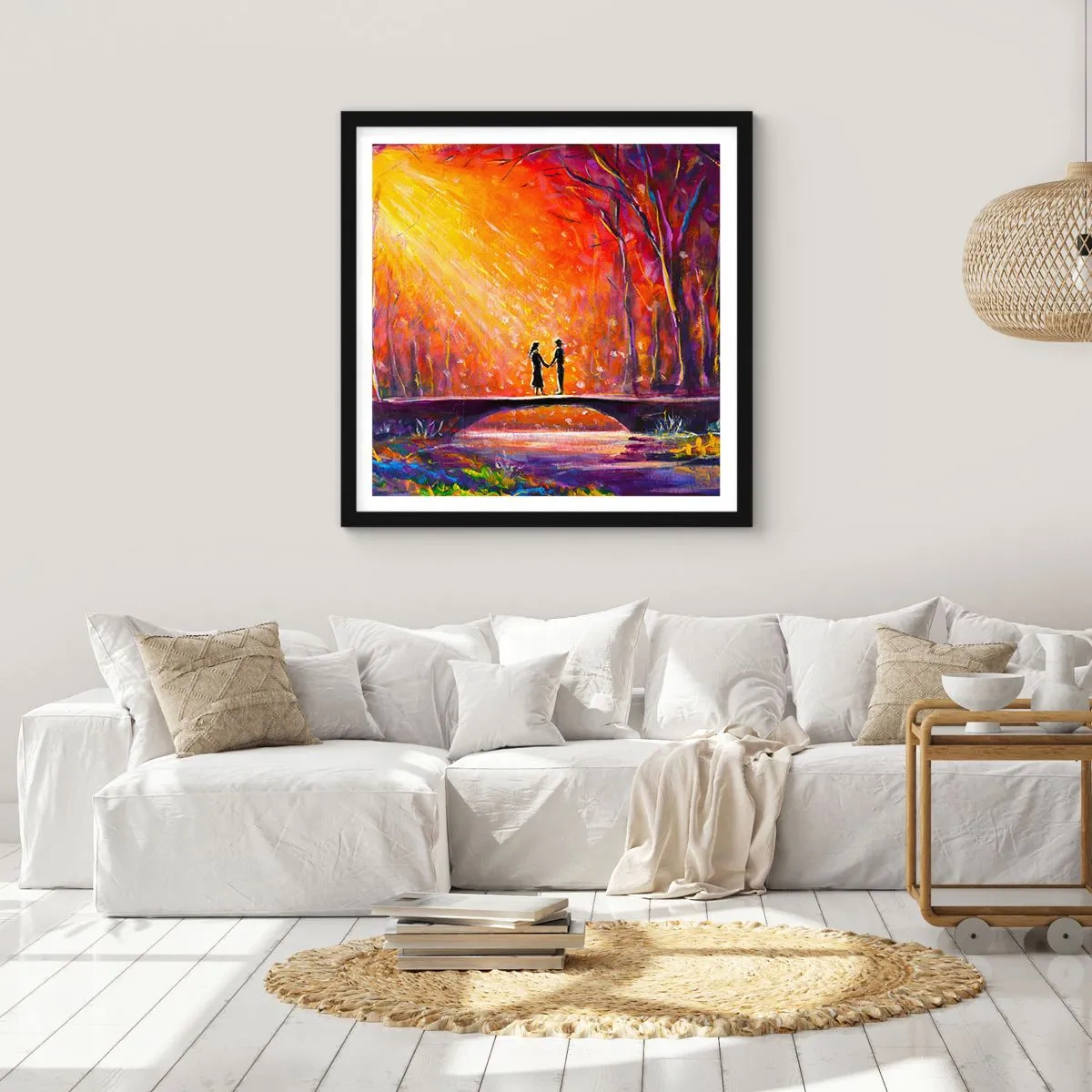 Poster in een zwarte lijst - De hemel houdt ook van hen - 50x50 cm