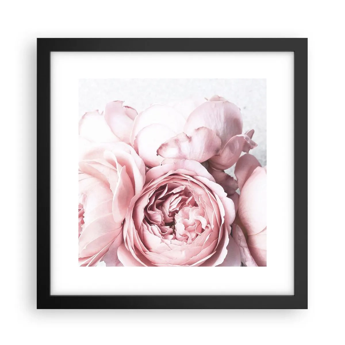 Poster in een zwarte lijst - Voor romantici - 30x30 cm