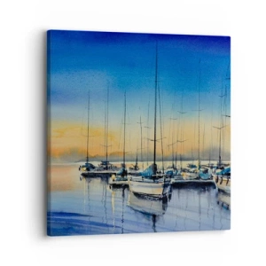 Schilderen op canvas - Einde van een goede dag - 30x30 cm