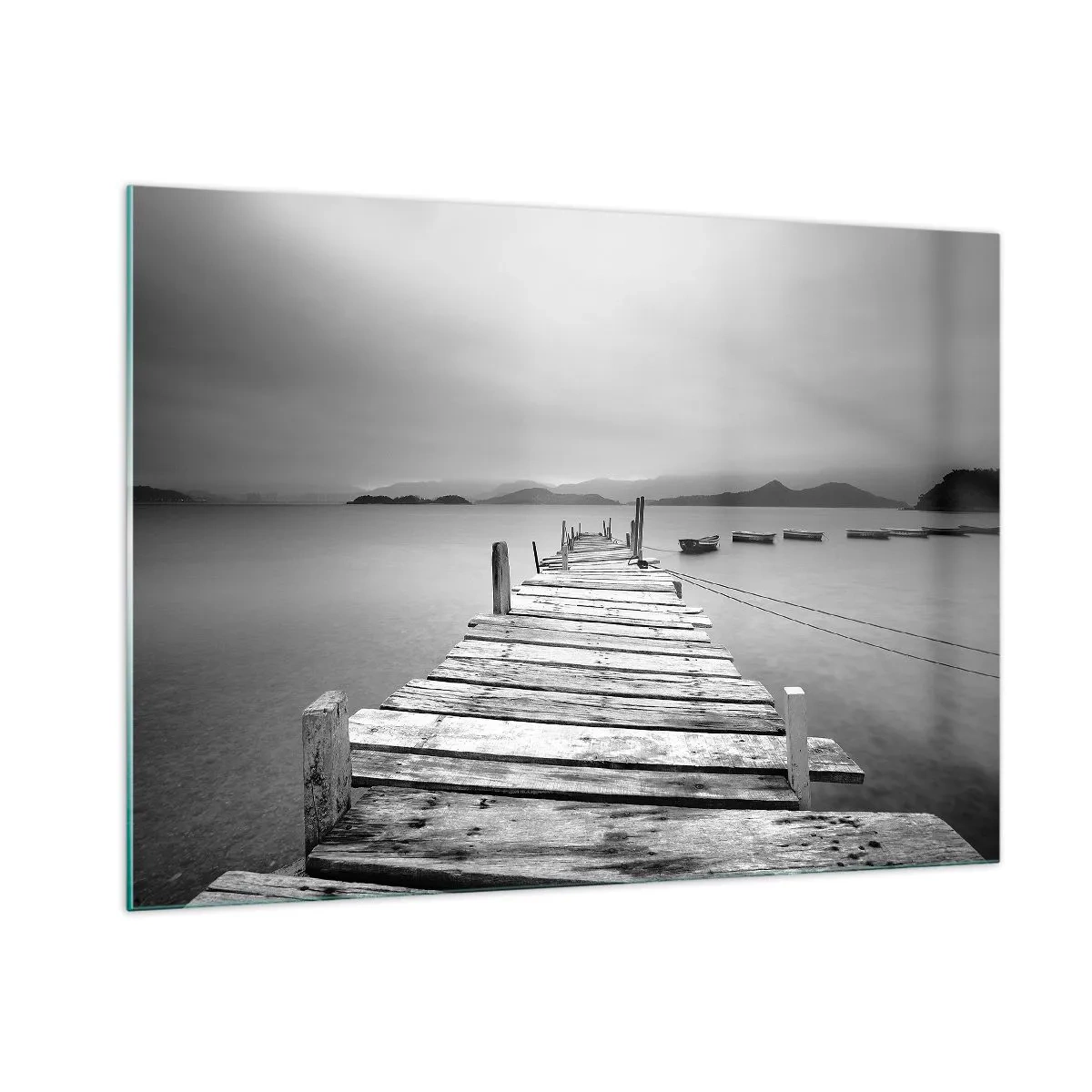 Schilderen op glas - Achter bergen en zeeën - 100x70 cm