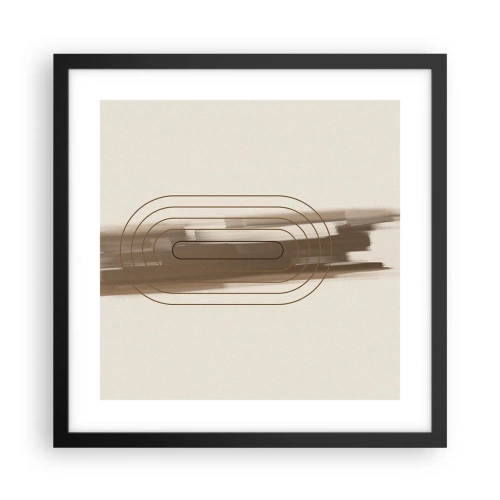 Poster in een zwarte lijst - Een briesje grijs - 40x40 cm