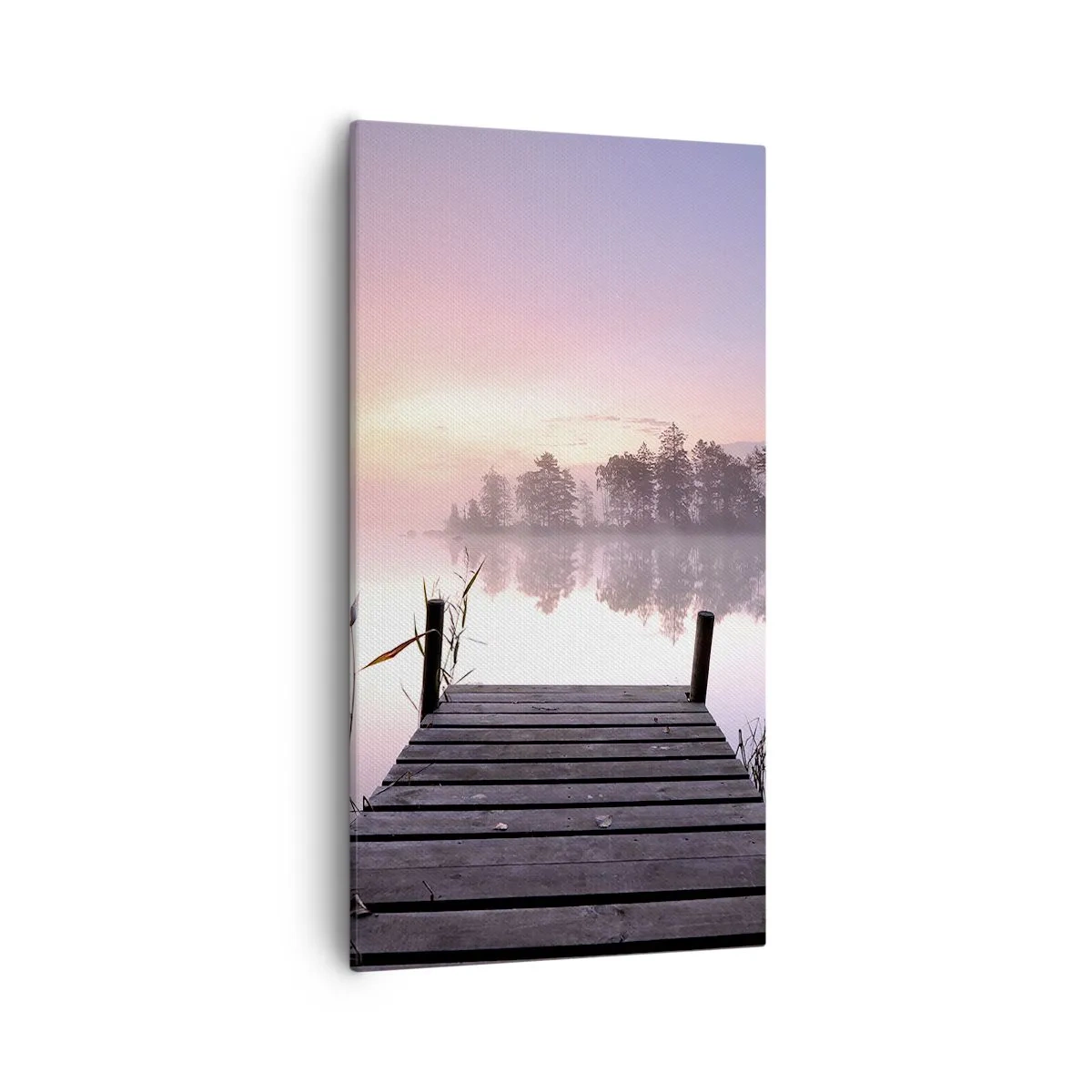 Schilderen op canvas - Van de lila mist... - 55x100 cm