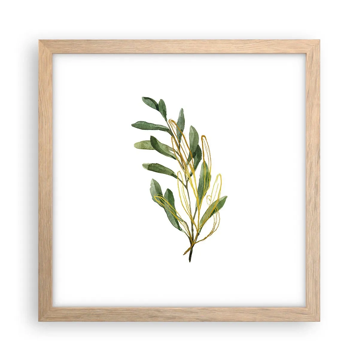 Een poster in een licht eiken lijst - Alles wat goed is - 30x30 cm