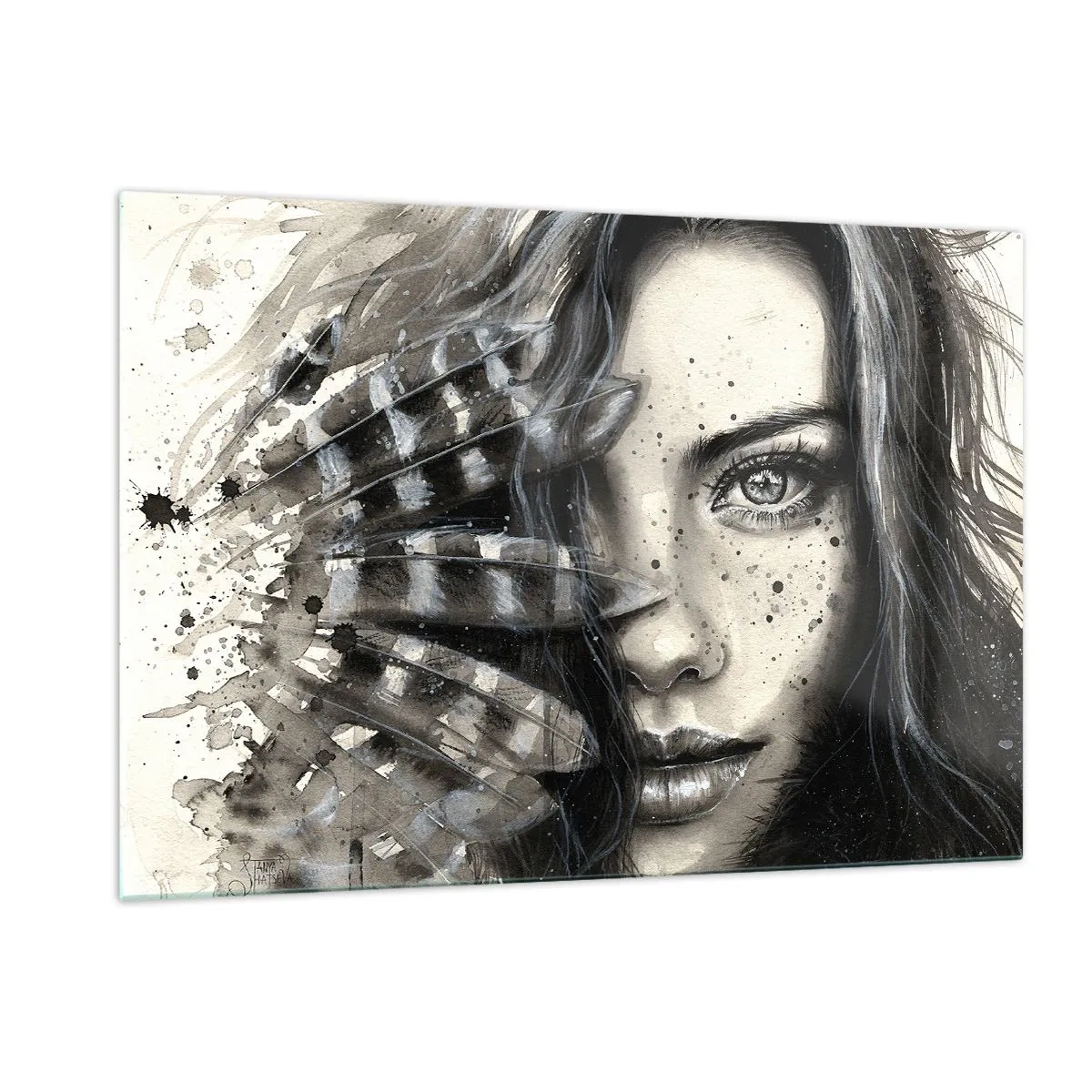 Schilderen op glas - Wilde schoonheid - 120x80 cm