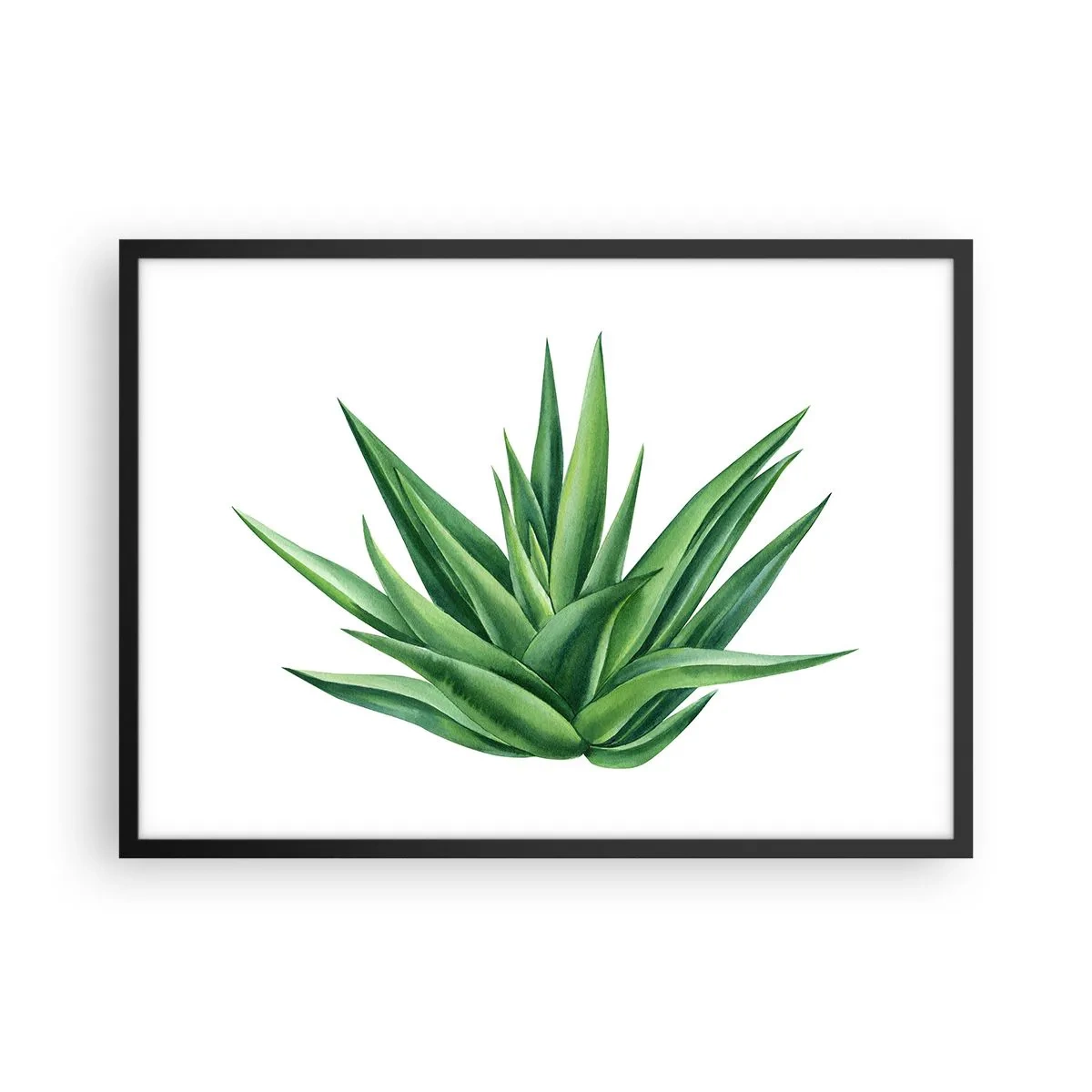 Poster in een zwarte lijst - Groen – kracht – leven - 70x50 cm
