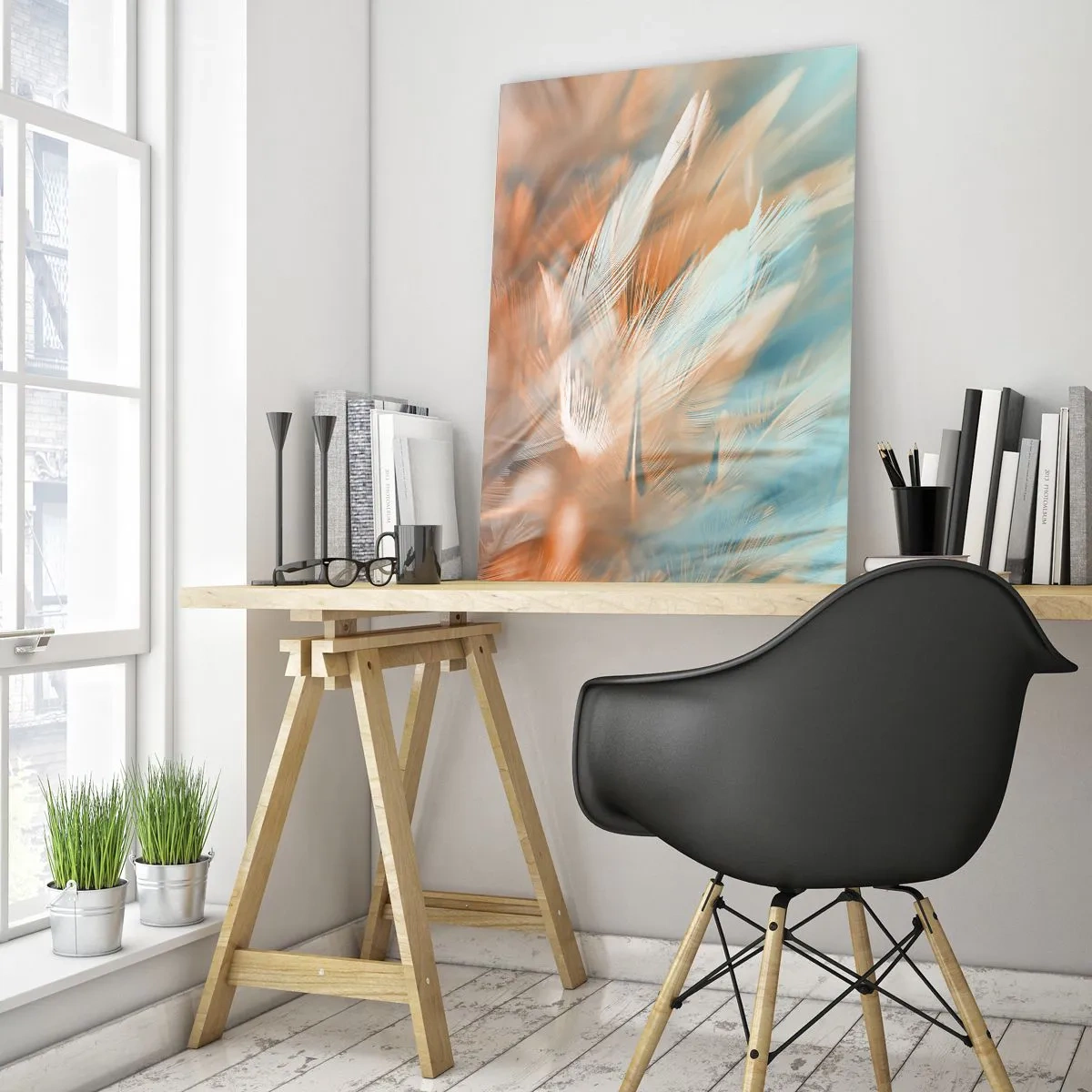 Schilderen op glas - In het land van zachtheid - 50x70 cm