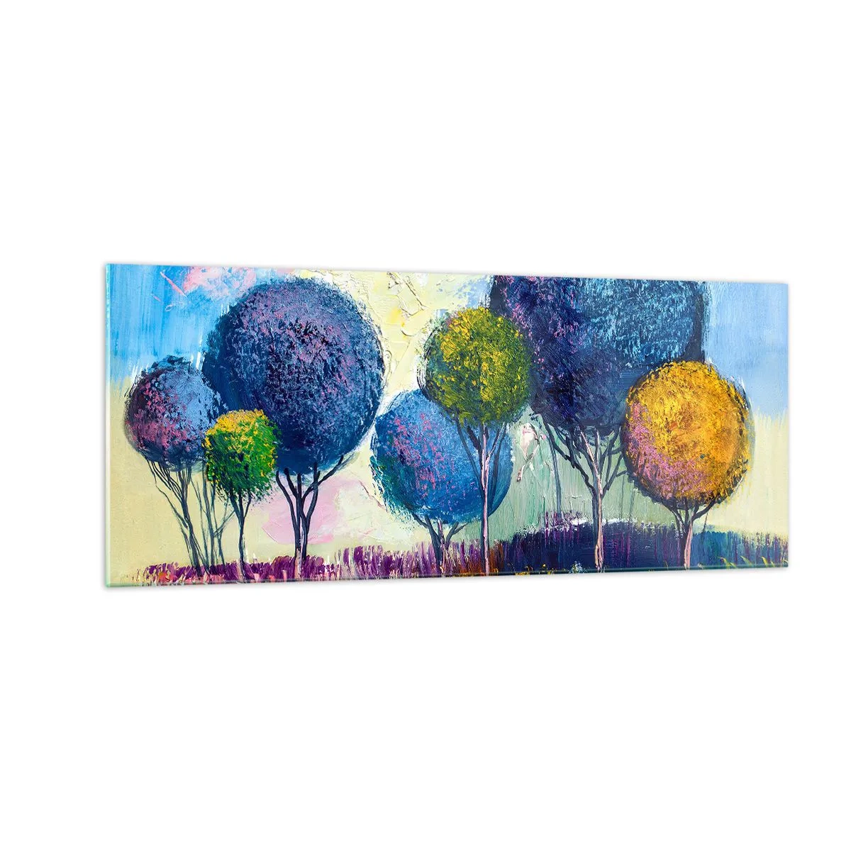 Schilderen op glas - Bol - de vorm van het ideaal - 100x40 cm