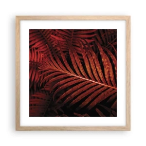 Een poster in een licht eiken lijst - De hitte van het leven - 40x40 cm